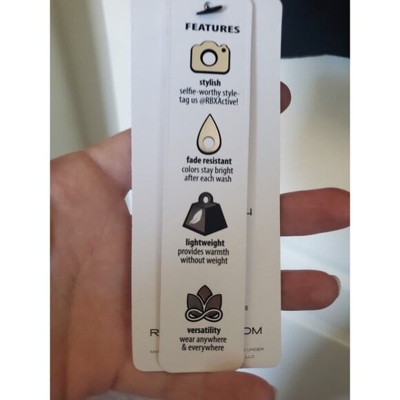 RBX Plus Studio Jacquard Mock Neck Pullover Sweatshirt Black NWT, Women's XXL - Picture 15 of 15